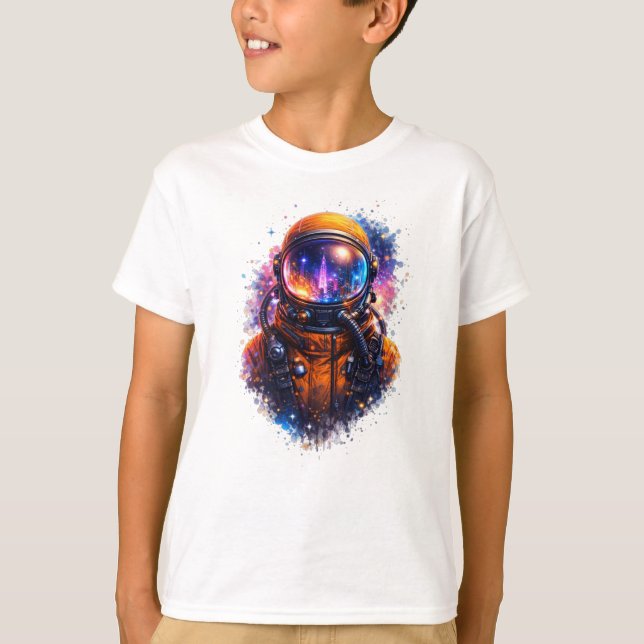 Camiseta Neon City Astronaut Portrait (Frente)