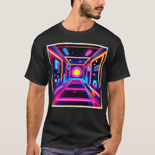 Camiseta Neon Corridor: Uma Odisseia Digital