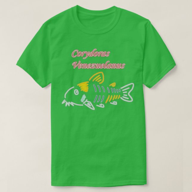 Camiseta neon corydoras (Frente do Design)