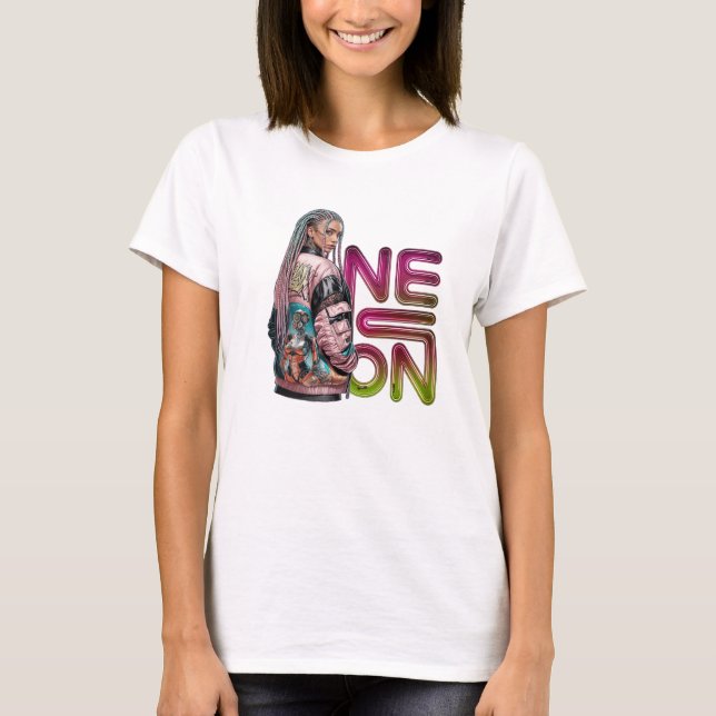 Camiseta Neon Cyberpunk (Frente)