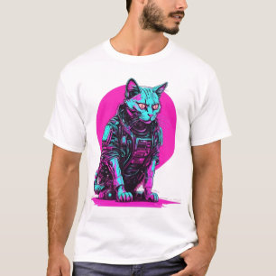 Camiseta Neon Cyberpunk Cat