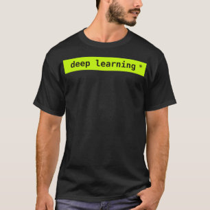 Camiseta neon de aprendizagem profunda