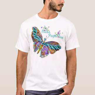 Camiseta NÉON do papillon da senhorita
