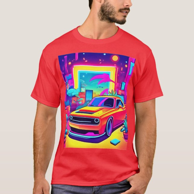 Camiseta Neon Dream Car Escape (Frente)