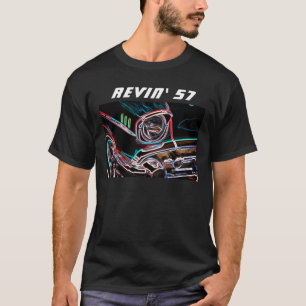 Camiseta Neon Effect Chevy Revin' 57 Classic Car Side