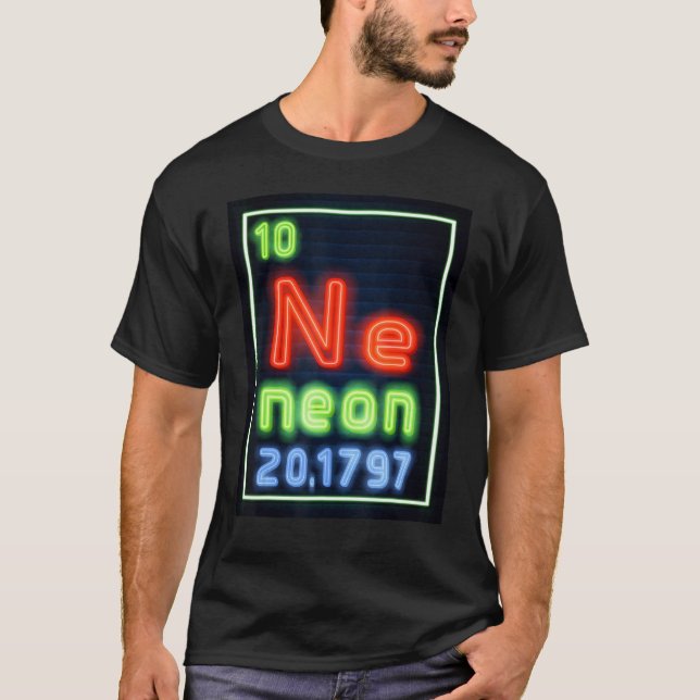 Camiseta Neon Element Of The Chemistry Periódico Mesa Scien (Frente)