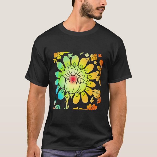 Camiseta Neon Flowers (Frente)