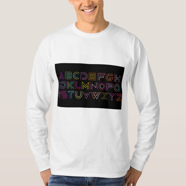 Camiseta Neon Font (Frente)