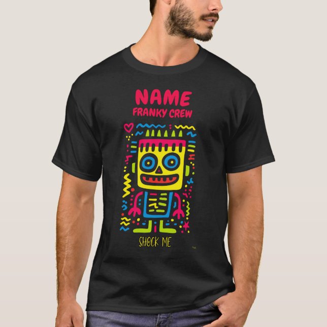 Camiseta Neon Franky Pop de Arte Personalizada Me Enche Hal (Frente)