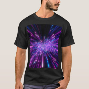 Camiseta Neon Galaxy - Fundo do Abstrato Cósmico