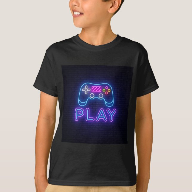 Camiseta Neon Gamer Vamos Play (Frente)