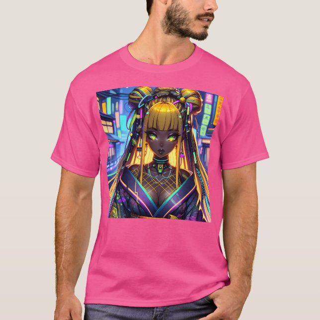 Camiseta Neon Geisha Glamor (Frente)