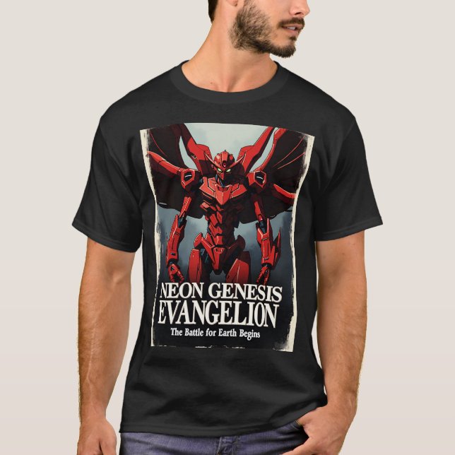 Camiseta Neon Genesis Evangelion A Batalha (Frente)