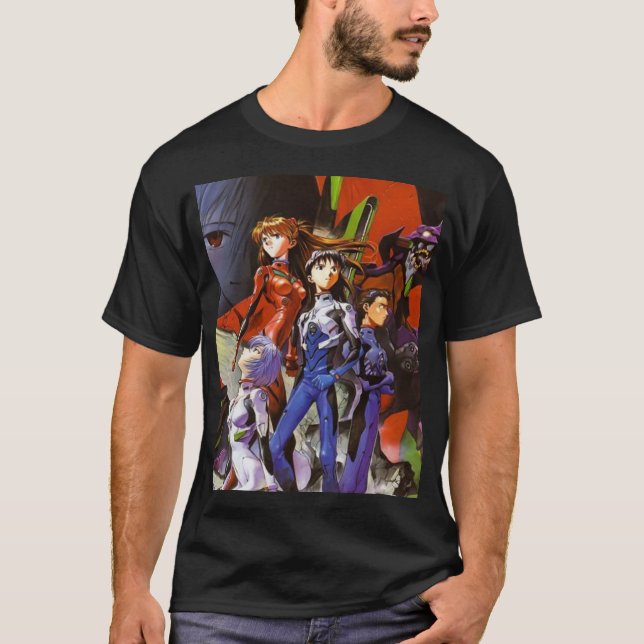 Camiseta Neon Genesis Evangelion ANIME MANGA CARTOON MEME (Frente)