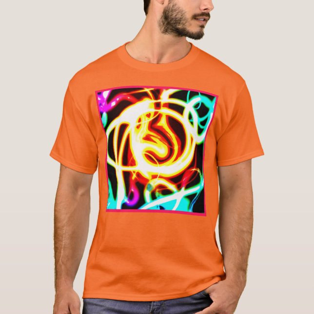 Camiseta Neon Geométrico Art Design para Suas Necessidades (Frente)