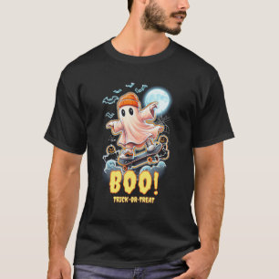 Camiseta Neon Ghost Boo Halloween Trick ou Tratar