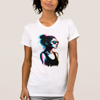 Camiseta Neon Girl Profile Graphic Tee