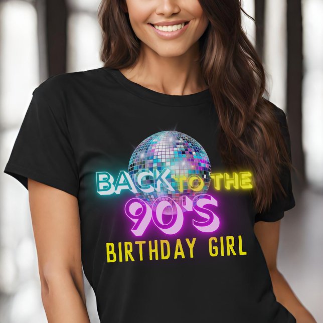 Camiseta Neon Glow Disco Ball Back to the 90s Retro Party ( (Criador carregado)