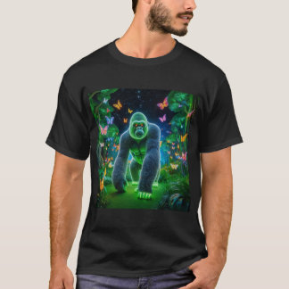 Camiseta Neon Gorilla à Noite
