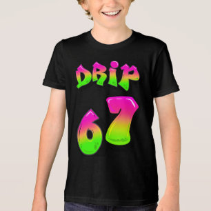 Camiseta Neon Graffiti Slime DRIP 67 Six Seven Mem