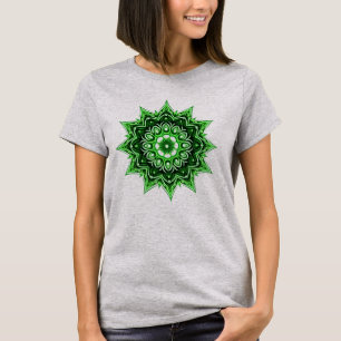 Camiseta Neon Green Mandala Glow