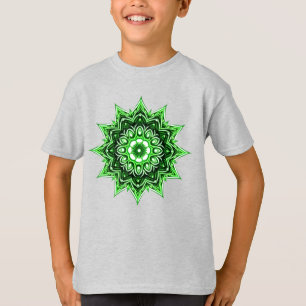 Camiseta Neon Green Mandala Glow