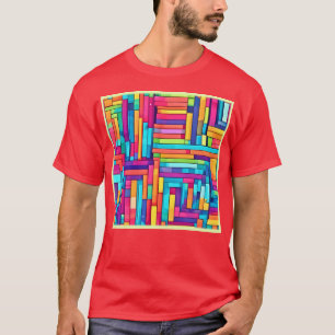 Camiseta Neon Grid - Abstrato Mosaico Colorido
