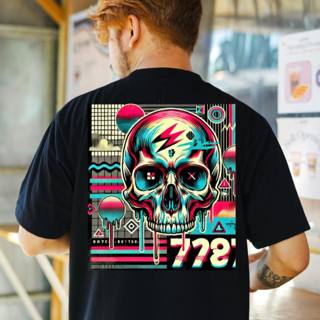 Camiseta Neon Grunge Skull (Criador carregado)