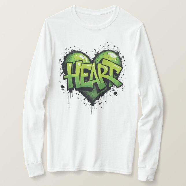 Camiseta Neon Heartbeat (Frente do Design)