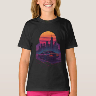 Camiseta Neon Horizon Drive – Cidade Retro Vintage Synthwav