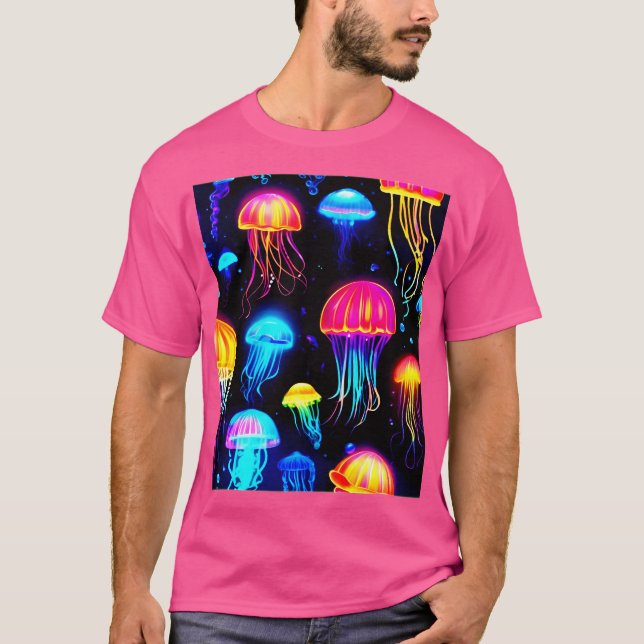 Camiseta Neon Jellyfish Dreamscape (Frente)