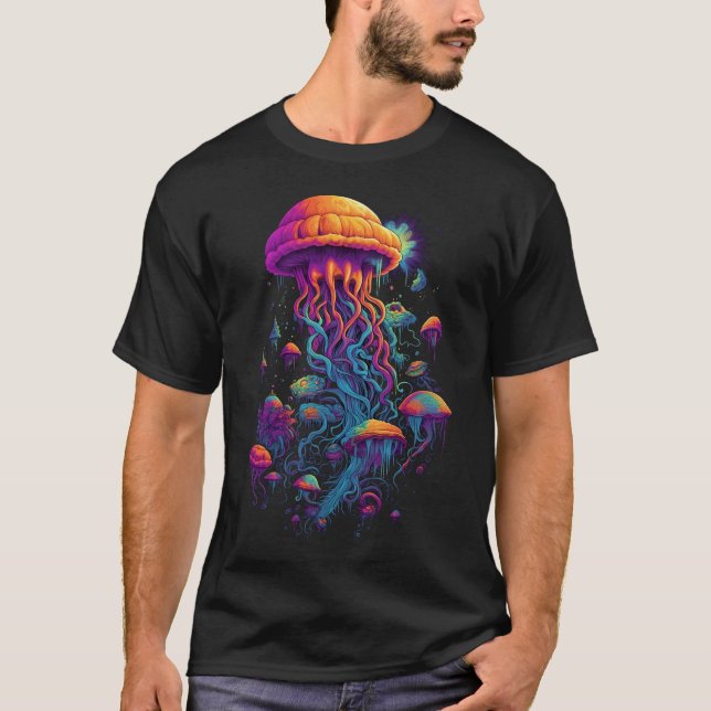 Camiseta Neon Jellyverse: Delícias Cósmicas (Frente)