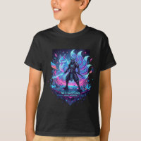 Camiseta Neon Juvenil Neo Shogun Samurai Kitsune
