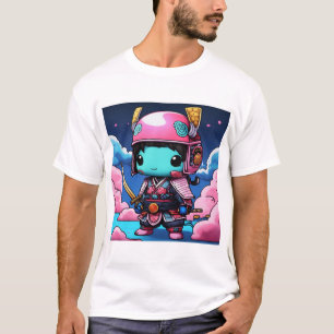 Camiseta Neon Legends: Chibi Ninja Deity in Koi Armor