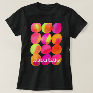 Camiseta Neon Life pontos coloridos pop art