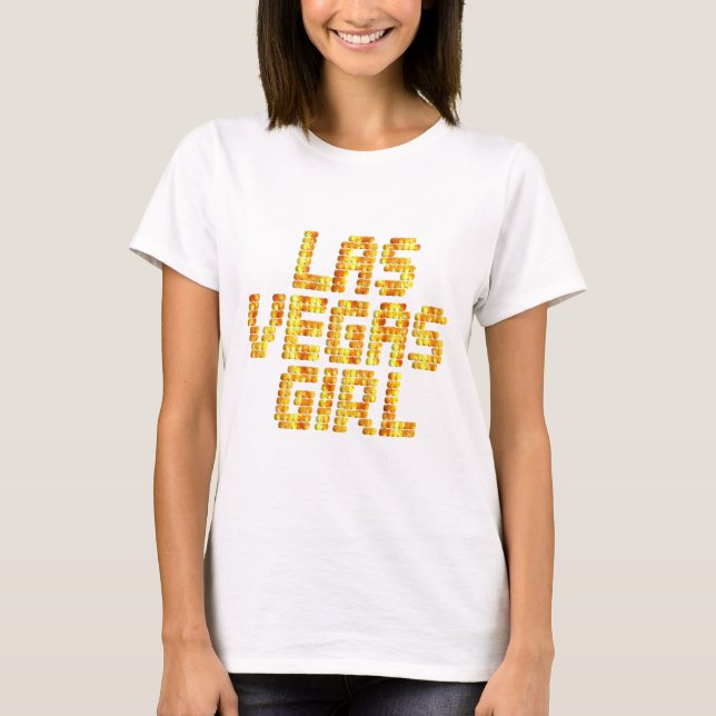 Camiseta Neon Lights - Las Vegas Girl (Frente)