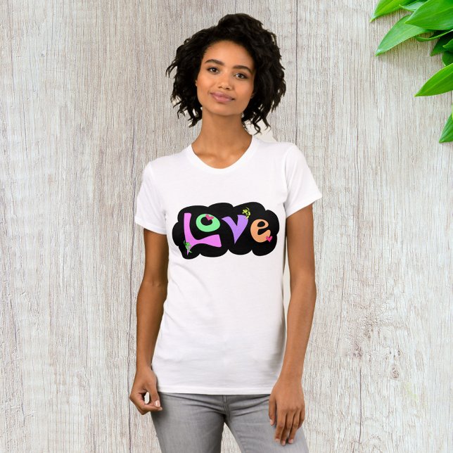 Camiseta Neon Love Womens T Shirt (Criador carregado)