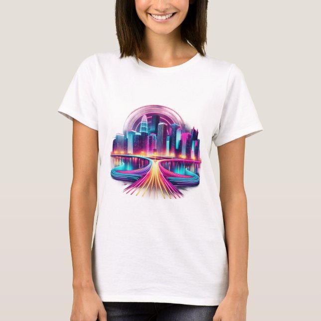 Camiseta Neon Metropolis, T-Shirt (Frente)
