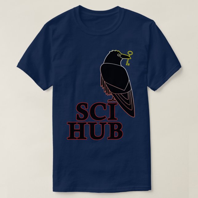 Camiseta Néon Néon SCIHUB estilo bonito em preto (Frente do Design)