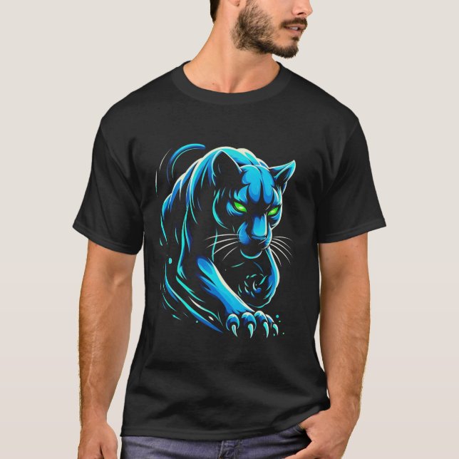 Camiseta Neon Panther, Pantera-propulsora (Frente)