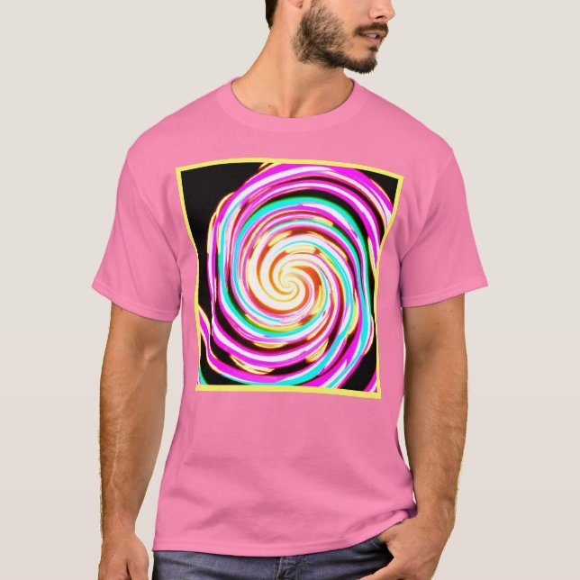 Camiseta Neon Pattern Trabalho de arte (Frente)