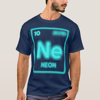 Camiseta Neon Periódico Elemento de Mesa Pun Química Nerd 1