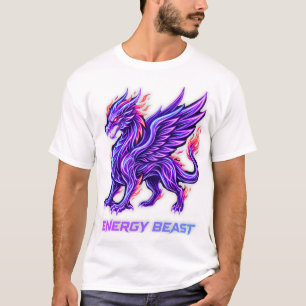 Camiseta Neon Phoenix Energia Fera Fogo Roxo 
