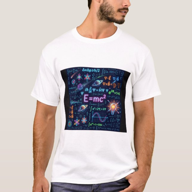 Camiseta Neon Physics & Math Equations T-Shirt | Science ST (Frente)