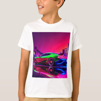 Camiseta Neon Racer T-Shirt Kid- 80s Esportes RetroFuturíst
