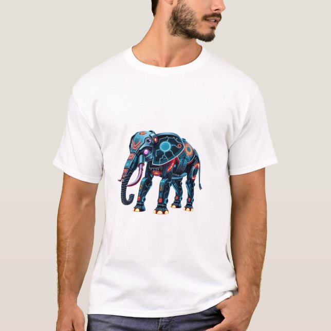 Camiseta Neon Robo Elephant Tee (Frente)