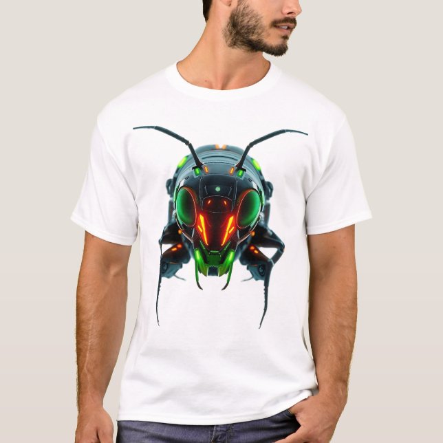 Camiseta Neon Robotic Termite Face (Frente)
