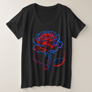 Camiseta Neon Rose Plus Size