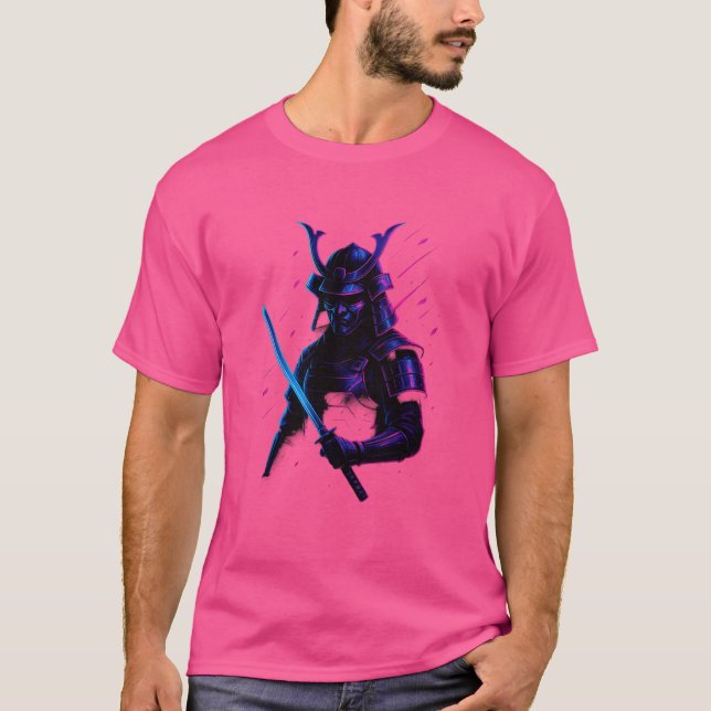 Camiseta Neon Samurai: A lâmina do futuro (Frente)