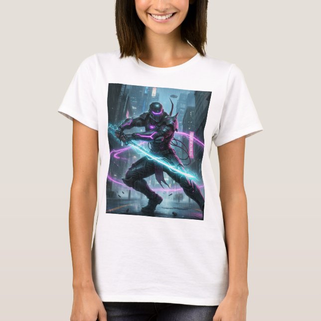 Camiseta Neon Samurai Warrior Shirt (Frente)